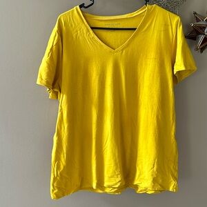 Ann Taylor gold yellow tee